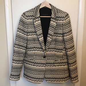 BR Jacquard Aztec Black & Cream Blazer